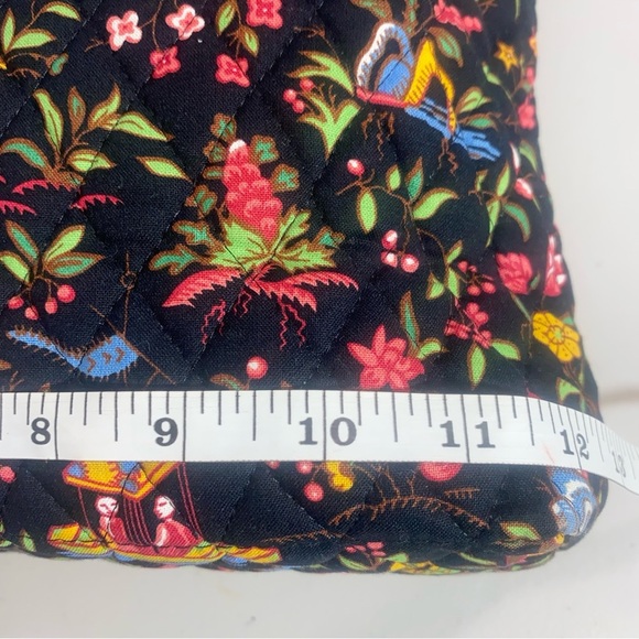 Vera Bradley Quilted Duffle Bag multi color Japanese print Travel Tote - Picture 9 of 11